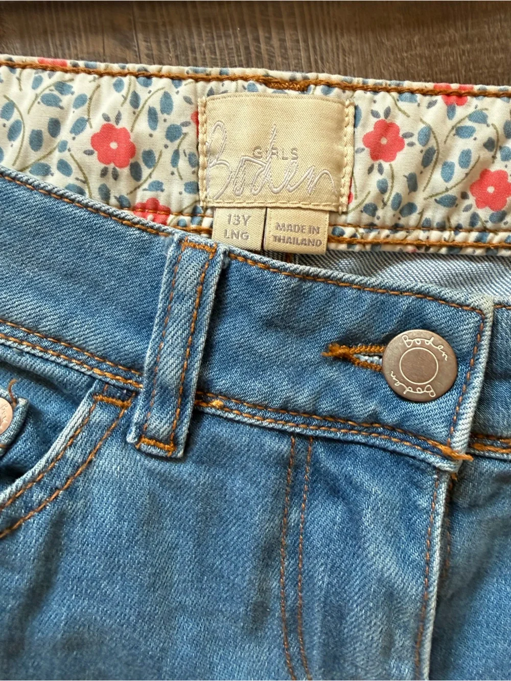 Mini Boden Girls Classic Blue Denim Jeans